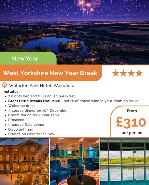 UK: West Yorkshire New Year Break – From £310pp For 2 Nights With Lots Of Extras